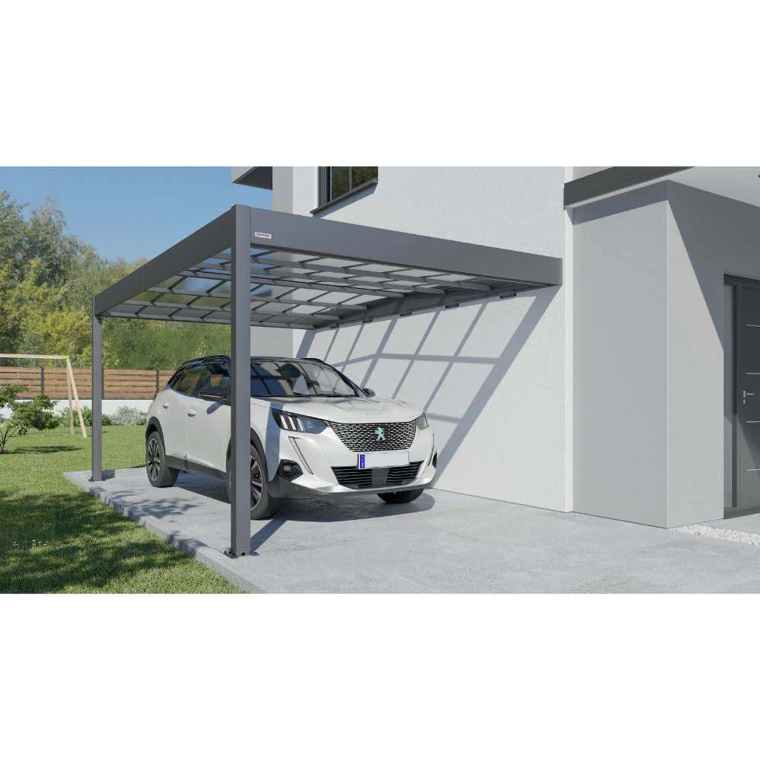 Terrando Anlehncarport Libeccio Aluminium B 313 cm x T 500 cm von Terrando