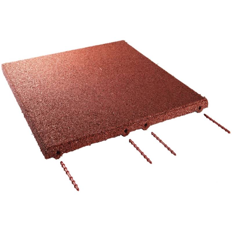 Terrasoft Fallschutzplatte 3 cm Rotbraun 5 m² Paket von Terrasoft