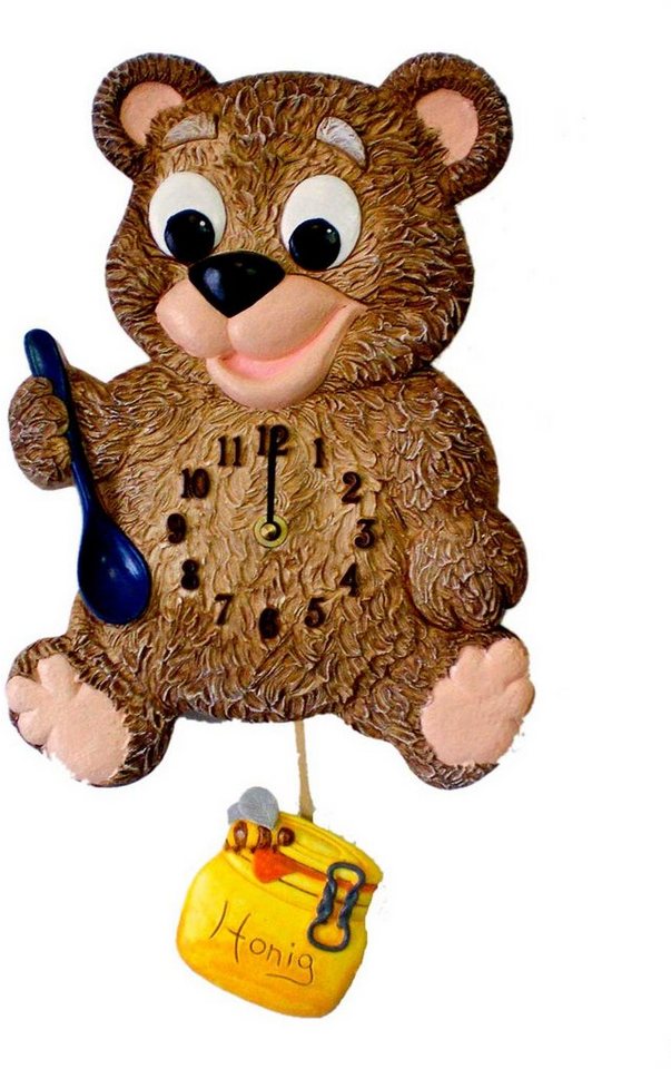 Terrastudio Wanduhr Pendewanduhr Bär mit Löffel - Terrastudio Modell: 00.2212 von Terrastudio