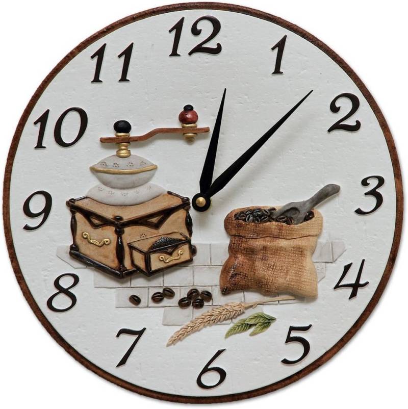 Terrastudio Wanduhr Kaffeemühle und Kaffeesack - Terrastudio Modell: Küchenuhr von Terrastudio
