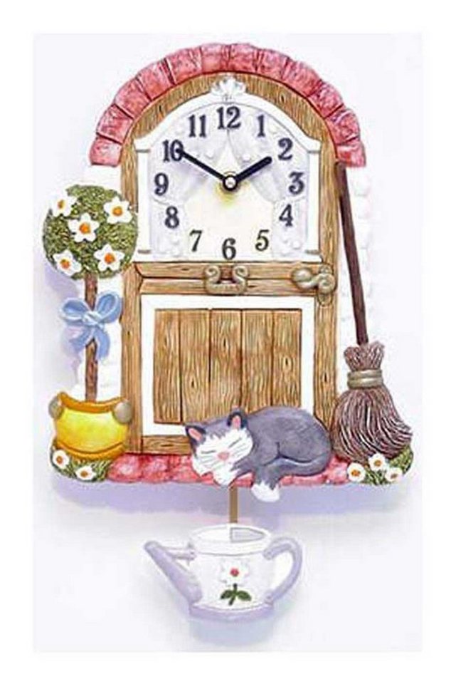 Terrastudio Wanduhr Küchenuhr Baum Besen Haus - Terrastudio Modell: 03.2911.p0 von Terrastudio