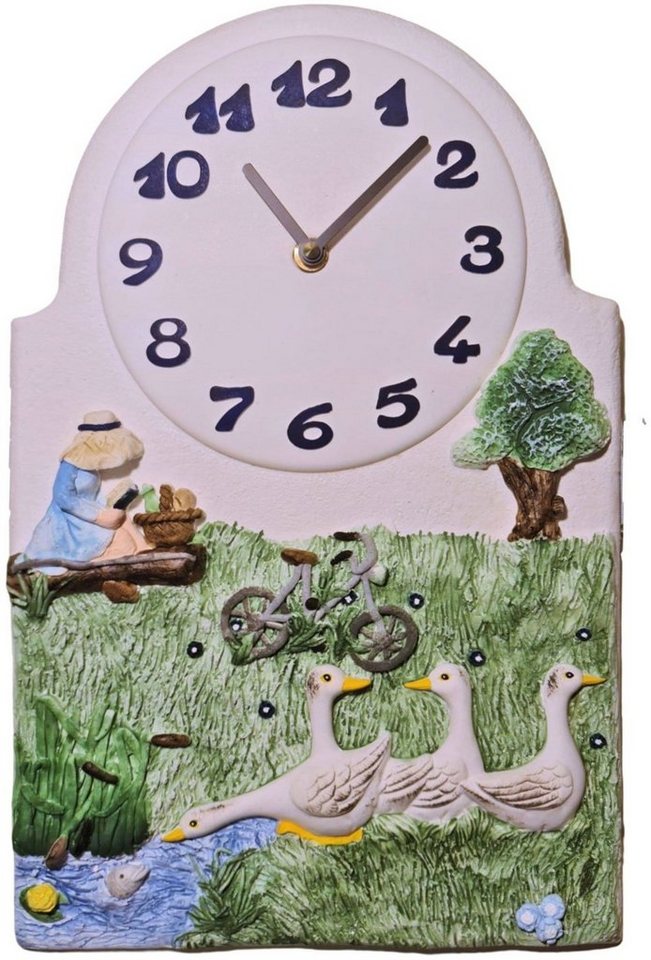 Terrastudio Wanduhr Küchenuhr Gänse auf Wiese - Terrastudio Modell: 00.2601 von Terrastudio