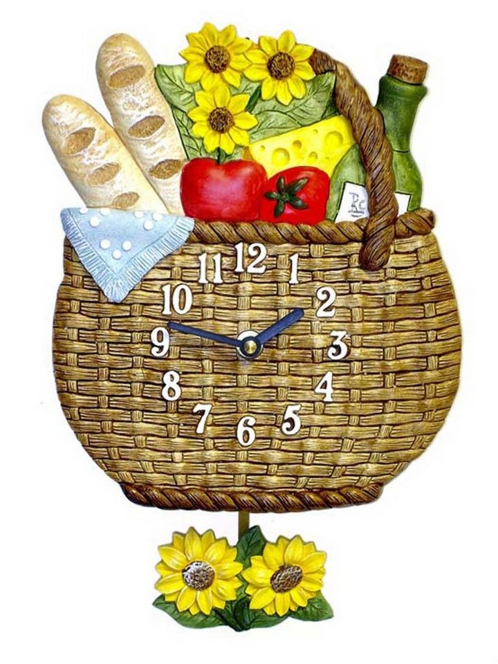 Terrastudio Wanduhr Pendel Wanduhr Picknick Korb - Terrastudio Modell: 03.2307.00 Terrastudio Wanduhr Pendel Wanduhr Picknick Korb - Terrastudio Modell: 03.2307.00 von Terrastudio