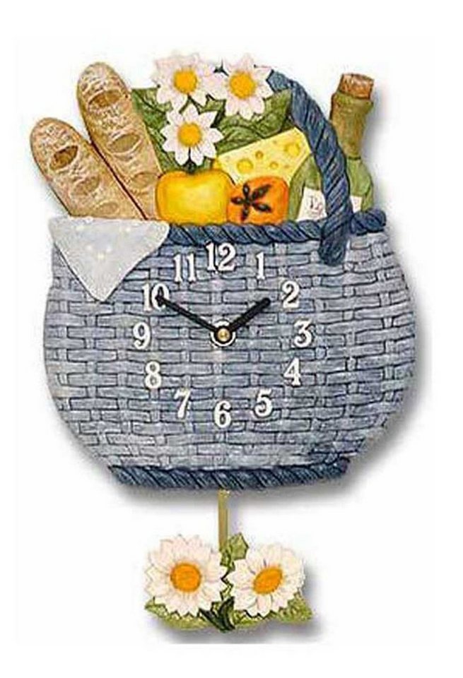 Terrastudio Wanduhr Pendelwanduhr Picknick Korb - Terrastudio Modell: 00.2307.00 von Terrastudio