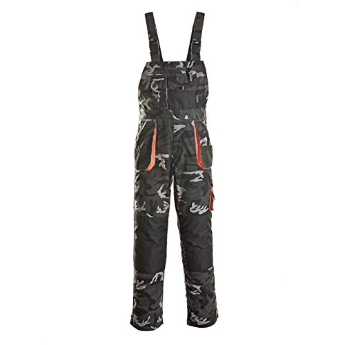 Terratrend Job 3229-52-6210 Größe 52 Herren Latzhose - Camouflage/Grau/Schwarz von Terratrend Job
