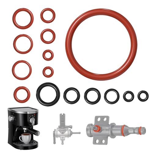 15 Stück Dichtung O-Ringe für Philips Saec, Silikon Dichtungsringe für Supportventil, Dampfventil,Brühgruppe, Auslaufventil, Kompatibel mit Philips Saeco Spidem Gaggia Kaffeemaschinen von Terraxis