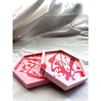 Untersetzer Mit Splash-Effekt, Zweier Set, Geschenkset von TerrazzoMioDesigns