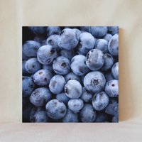 Dekorative Fliese, 10x10 cm, Blaubeeren, Blaue Früchte, Beere, Mehrere Display-Optionen, Multicolor, Untersetzer, Food_4 von TerrificTile