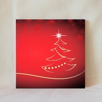 Dekorative Fliese, 10 X cm, Weihnachtsschmuck, Weihnachtsbaum, Rot Und Gold, Mehrere Darstellungsoptionen, Multicolor, Untersetzer, Christmas_20 von TerrificTile