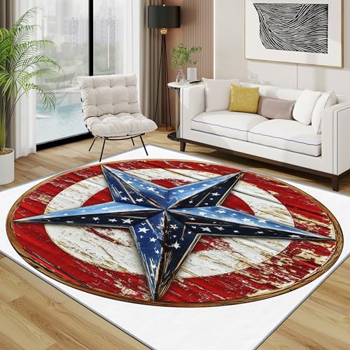Texas-Stern Teppich Wohnzimmer 200x300 cm,Amerikanische Flagge Distressed Teppiche Waschbar Für Schlafzimmer,Western Rustikal Bauernhaus Waschbar rutschfest Weich Groß Esszimmer, Blau Rot Weiß Texas-Stern Teppich Wohnzimmer 200x300 cm,Amerikanische Flagge Distressed Teppiche Waschbar Für Schlafzimmer,Western Rustikal Bauernhaus Waschbar rutschfest Weich Groß Esszimmer, Blau Rot Weiß von TerroVee