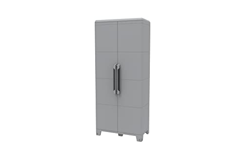 Terry, Transforming Modular 4, hoher multifunktionaler Schrank mit zwei Türen für drinnen und draußen - 78x43,6x184,40 cm von Terry