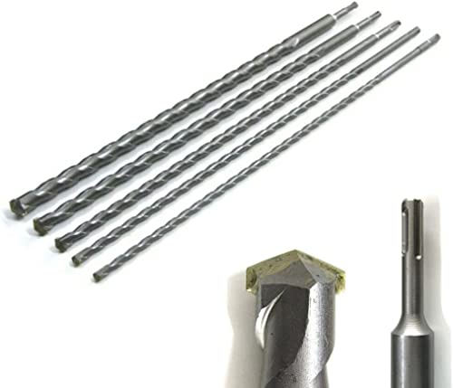 5 Stück SDS PLUS 600 mm Wandbohrersatz für Dübelbohrer Ø 10, 12, 16, 20, 24 mm für Beton, Stein, Beton von Terryshop74