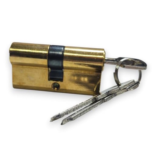Europäischer Zylinder für Türen und Fenster mit 3 Schlüsseln aus Messing mit Montageschraube 80 x 32 mm Europäischer Zylinder für Türen und Fenster mit 3 Schlüsseln aus Messing mit Montageschraube 80 x 32 mm von Terryshop74