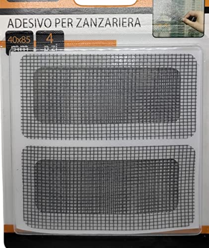 Klebeflicken für Moskitonetze, einfache und sofortige Reparatur 4 und 8 Mäuse in verschiedenen Größen (rechteckig, 40 x 85 mm, 4 Stück) von Terryshop74
