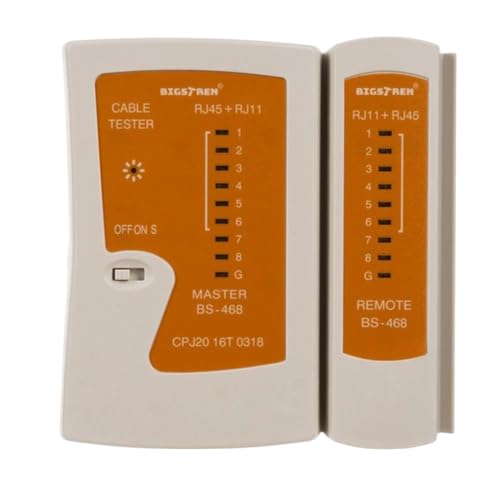 Netzwerk-Tester zum Verkabeln und Testen von Rei LAN und Etherneth- und Telefonkabeln rj11 rj45 cat5 cat 6 cat7 von Terryshop74