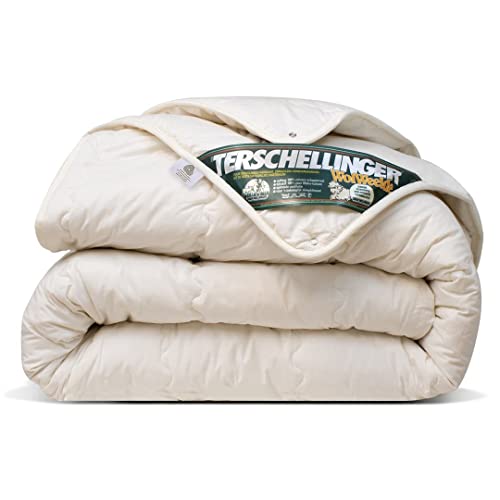 Terschellinger 4-Jahreszeitendecke - Bettdecke aus 100% IWS-Schurwolle - Hochwertiges Ganzjahr Wolle Bettdecke - Woolmark Zertifiziert - 200 x 220 cm von Terschellinger Wolweelde