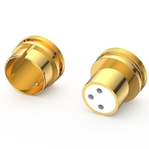 Tertullus 2 Stück XLR Abschlusskappen XLR Cap Noise Stopper Caps Kappen (vergoldete, 1 Stück XLR Weiblich+1 Stück XLR Männlich) von Tertullus