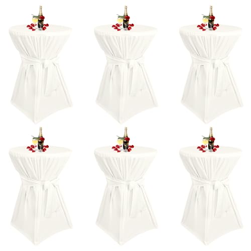 Teruntrue 6 Stück stehtisch hussen Elfenbein,Stehtischhusse Elfenbein für Ø 70-75 cm Stehtische und Bistrotische, Tischdecke aus Polyester mit Fußtaschen Teruntrue 6 Stück stehtisch hussen Elfenbein,Stehtischhusse Elfenbein für Ø 70-75 cm Stehtische und Bistrotische, Tischdecke aus Polyester mit Fußtaschen von Teruntrue
