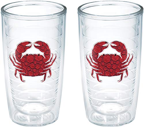 Tervis Becher, 473 ml, rote Krabbe, 2er-Pack, transparent – 1125450 von Tervis