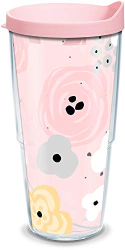 Tervis Doppelwandiger, isolierter Trinkbecher mit Blumenmuster, Blumenmuster, hält Getränke kalt und heiß, 680 ml, transparent Tervis Doppelwandiger, isolierter Trinkbecher mit Blumenmuster, Blumenmuster, hält Getränke kalt und heiß, 680 ml, transparent von Tervis