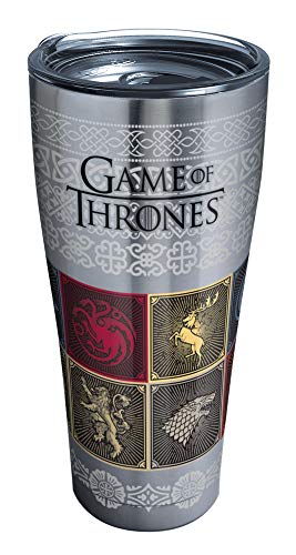 Tervis Dreifachwandiger Game of Thrones House Sigils isolierter Becher hält Getränke kalt und heiß, 850 ml, Edelstahl von Tervis