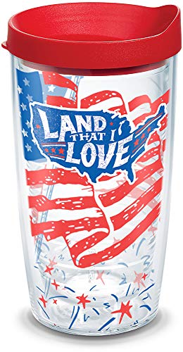 Tervis Land That I Love Made in USA doppelwandiger isolierter Reisebecher hält Getränke kalt und heiß, 473 ml, transparent von Tervis