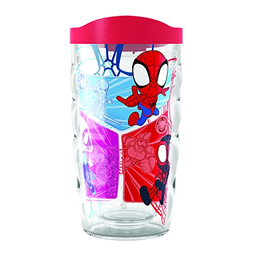 Tervis Marvel Spider Man Spidey and Friends Made in USA Double Walled Insulated Tumbler, 10oz Wavy, Classic von Tervis