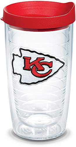 Tervis NFL Becher mit Deckel NFL Kansas City Chiefs 16oz farblos von Tervis