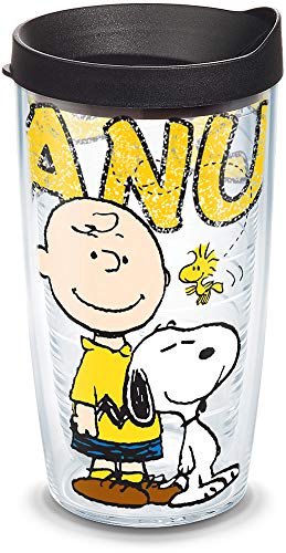 Tervis Peanuts Colossal Becher mit schwarzem Deckel, 473 ml von Tervis