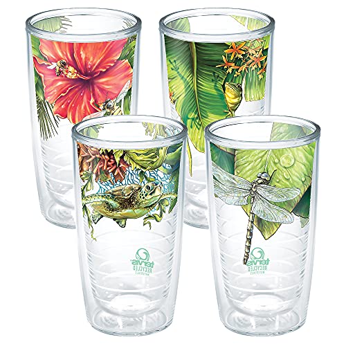 Tervis Recycled Made in USA Double Walled Insulated Tumbler, 16oz-4pk, Assorted Nature von Tervis