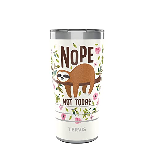 Tervis Sloth Not Today Faultier Nope nicht heute Dreifachwandiger, isolierter Becher, Edelstahl von Tervis