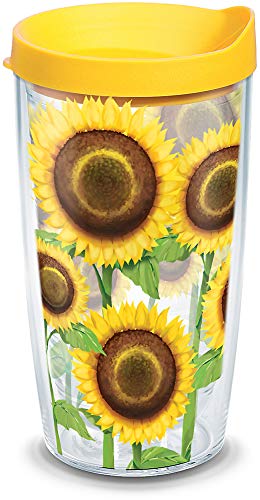 Tervis Sunflower Wrap Tumbler mit gelbem Deckel, 473 ml von Tervis