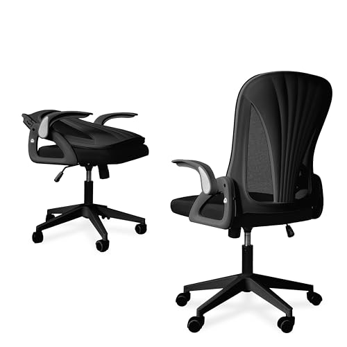 Tervo Model S | Klappbarer Bürostuhl für kleine Räume | Gaming-Stuhl für Erwachsene und Kinder | ergonomischer Netz-Computerstuhl für Schlafzimmer | Schreibtischstuhl für Heimarbeit | (dreifach von Tervo