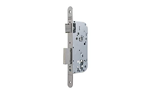 Tesa Assa Abloy 413058RAI Einsteckschloss für Holztüren Ohne Zylinder Edelstahl Einlass 50 mm/Runde Front 130 von Tesa Assa Abloy