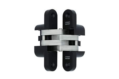 Tesa Assa Abloy BISOC117NE Verdecktes Scharnier-Set, Schwarz, mit Anschlüssen aus Edelstahl von Tesa Assa Abloy