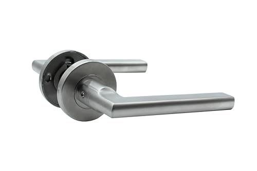 Tesa Assa Abloy MFU5RBOMSSIS SOLID Türgriff-Set aus Edelstahl AISI 304, Rosette, 53 mm, Serie Funxtion von Tesa Assa Abloy