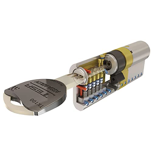 Tesa Assa Abloy MK153030N TK100 Hochsicherheitszylinder mit kurzer Nocke, vernickelt, 30 x 30 mm von Tesa Assa Abloy