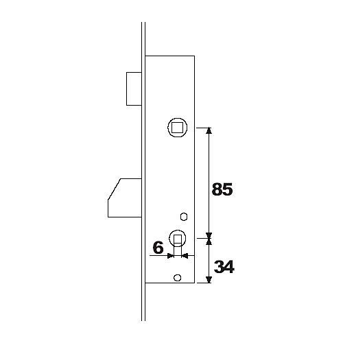 Tesa - Türschloss, 2214200AI von Tesa Assa Abloy