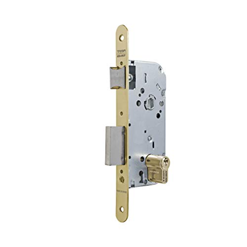 tesa 130 – Schloss tiefgezogen C8 Rund 40 mm Eisen messingfarben von Tesa Assa Abloy