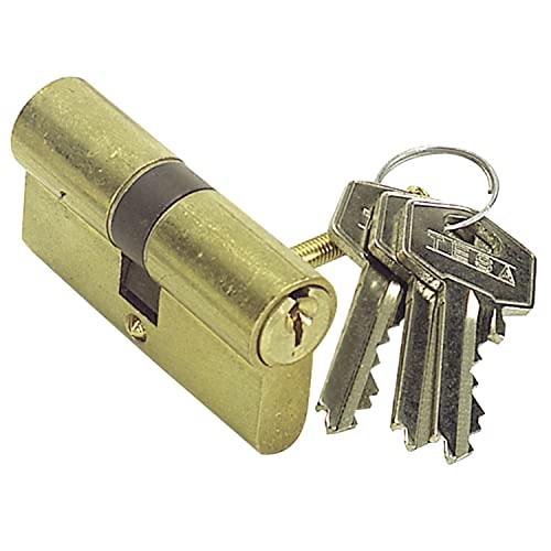 tesa 5200 – Zylinder, kurze Nocke (Messingüberzug, 35 x 40 mm von Tesa Assa Abloy