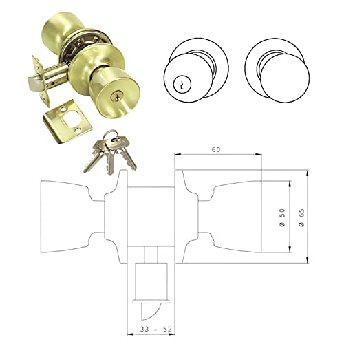 tesa Assa Abloy Türknauf, Messing matt von Tesa Assa Abloy