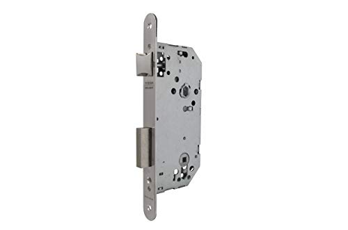 Tesa Assa Abloy 20346RHN Einsteckschloss für Holztüren mit vernickeltem Zylinder, 60 mm, Vorderseite rund 2034 von Tesa Assa Abloy