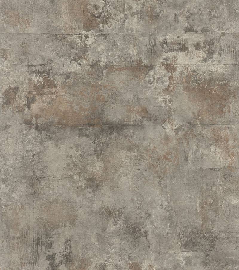 Tesa x Rasch selbstklebende Tapete Atlas Beton grau rost 6 x 0,53 m von Tesa Rasch