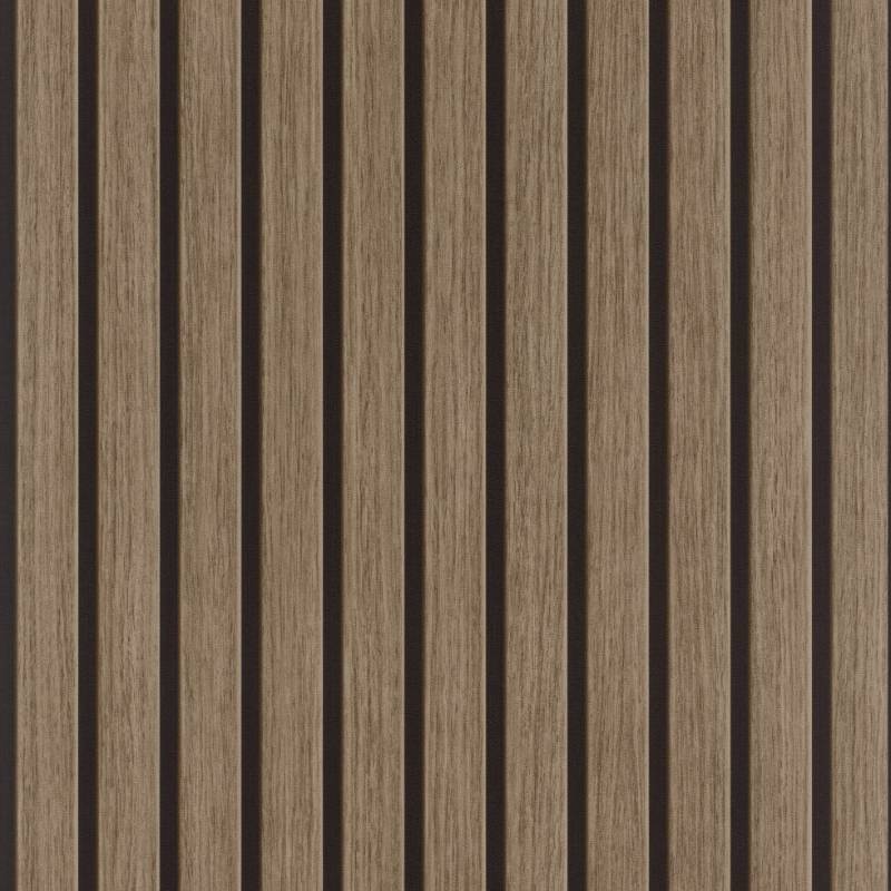 Tesa x Rasch selbstklebende Tapete Echo Akustikpaneele holzbraun 6 x 0,53 m von Tesa Rasch