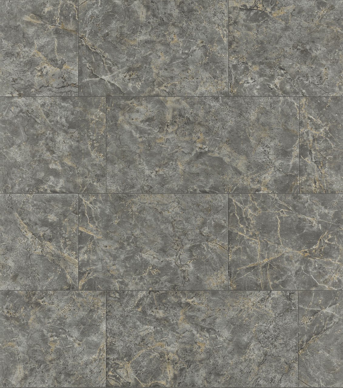 Tesa x Rasch selbstklebende Tapete Luxora Marmor Beton dunkelgrau gold 6 x 0,53 m von Tesa Rasch