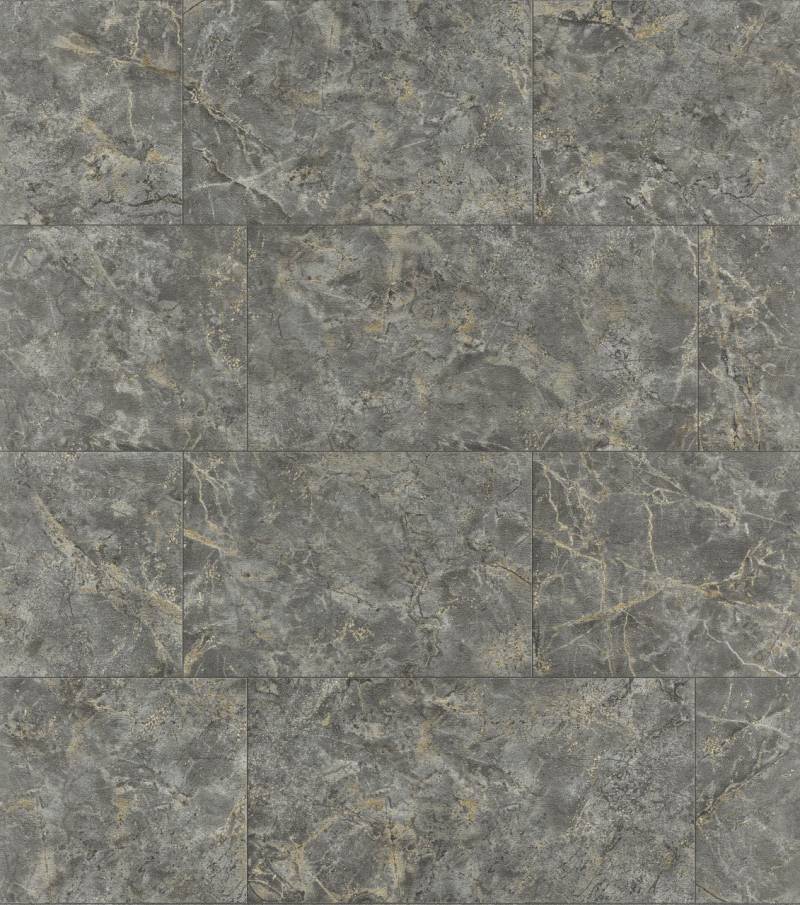 Tesa x Rasch selbstklebende Tapete Luxora Marmor Beton dunkelgrau gold 6 x 0,53 m von Tesa Rasch