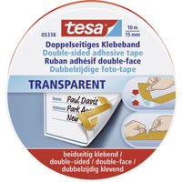 Tesa - 05338-00000-01 Doppelseitiges Klebeband Transparent (l x b) 10 m x 15 mm 1 St. von Tesa