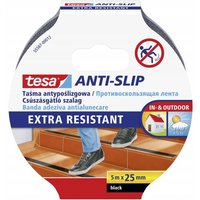 Tesa Anti-Rutsch-Klebeband für Treppen 5m 25mm schwarz von Tesa