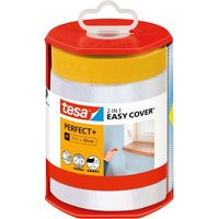 Easy Cover Perfect+ Dispenser xl - 2in1 Malerfolie mit Washi-Kreppband und Abroller - für saubere, präzise Schnitte - mit Klingenabdeckung - 33m x von Tesa