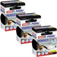 Tesa - extra power perfect 56343-00500-04 Gewebeklebeband Schwarz (l x b) 2.75 m x 38 mm 3 St. von Tesa